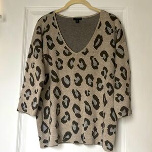 Ann Taylor Factory Leopard Print Sweater XS